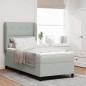 vidaXL Letto con molle e materasso in velluto grigio chiaro 80 x 200 cm