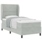 vidaXL Letto con molle e materasso in velluto grigio chiaro 80 x 200 cm