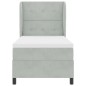 vidaXL Letto con molle e materasso in velluto grigio chiaro 80 x 200 cm
