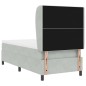 vidaXL Letto con molle e materasso in velluto grigio chiaro 80 x 200 cm