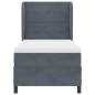 vidaXL Letto con Molle e Materasso Grigio Scuro 90x190 cm in Velluto