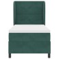 vidaXL Letto a Molle con Materasso Verde Scuro 90x190 cm in Velluto