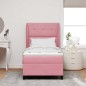 vidaXL Letto con molle e materasso rosa 90x190 cm in velluto vidaXL Letto con molle e materasso rosa 90x190 cm in velluto
