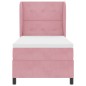 vidaXL Letto con molle e materasso rosa 90x190 cm in velluto vidaXL Letto con molle e materasso rosa 90x190 cm in velluto