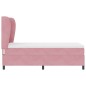vidaXL Letto con molle e materasso rosa 90x190 cm in velluto vidaXL Letto con molle e materasso rosa 90x190 cm in velluto