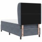 vidaXL Letto con Molle e Materasso Grigio Scuro 90x200 cm in Velluto