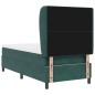 vidaXL Letto con Molle e Materasso Verde Scuro 90x200 cm in velluto