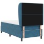 vidaXL Letto con molle e materasso blu scuro, 90x200 cm, in velluto vidaXL Letto con molle e materasso blu scuro, 90x200 cm, in velluto