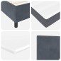 vidaXL Letto con molle e materasso grigio scuro 100x200 cm in velluto vidaXL Letto con molle e materasso grigio scuro 100x200 cm in velluto