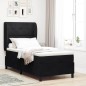 vidaXL Letto con molle e materasso nero 100x200 cm in velluto vidaXL Letto con molle e materasso nero 100x200 cm in velluto
