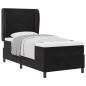 vidaXL Letto con molle e materasso nero 100x200 cm in velluto vidaXL Letto con molle e materasso nero 100x200 cm in velluto