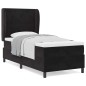 vidaXL Letto con molle e materasso nero 100x200 cm in velluto vidaXL Letto con molle e materasso nero 100x200 cm in velluto
