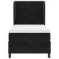 vidaXL Letto con molle e materasso nero 100x200 cm in velluto vidaXL Letto con molle e materasso nero 100x200 cm in velluto