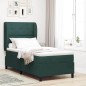 vidaXL Letto con Molle e Materasso Verde Scuro 100x200 cm in Velluto vidaXL Letto con Molle e Materasso Verde Scuro 100x200 cm in Velluto