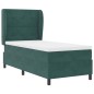 vidaXL Letto con Molle e Materasso Verde Scuro 100x200 cm in Velluto vidaXL Letto con Molle e Materasso Verde Scuro 100x200 cm in Velluto