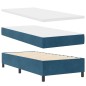 vidaXL Letto a molle con materasso blu scuro 100x200 cm in velluto vidaXL Letto a molle con materasso blu scuro 100x200 cm in velluto