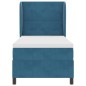 vidaXL Letto a molle con materasso blu scuro 100x200 cm in velluto vidaXL Letto a molle con materasso blu scuro 100x200 cm in velluto