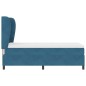 vidaXL Letto a molle con materasso blu scuro 100x200 cm in velluto vidaXL Letto a molle con materasso blu scuro 100x200 cm in velluto