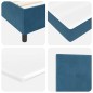 vidaXL Letto a molle con materasso blu scuro 100x200 cm in velluto vidaXL Letto a molle con materasso blu scuro 100x200 cm in velluto
