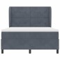 vidaXL Letto con molle e materasso grigio scuro 140x190 cm in velluto vidaXL Letto con molle e materasso grigio scuro 140x190 cm in velluto