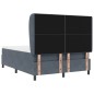 vidaXL Letto con molle e materasso grigio scuro 140x190 cm in velluto vidaXL Letto con molle e materasso grigio scuro 140x190 cm in velluto