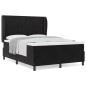 vidaXL Letto con Molle e Materasso Nero 140x190 cm in Velluto