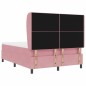 vidaXL Letto con Molle e Materasso Rosa 140x190 cm in Velluto