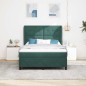 vidaXL Letto a molle con materasso verde scuro 140x200 cm in velluto