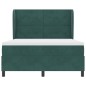 vidaXL Letto a molle con materasso verde scuro 140x200 cm in velluto