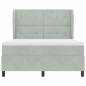 vidaXL Letto Box Spring Grigio Chiaro 160 x 200 cm, in Velluto