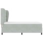 vidaXL Letto Box Spring Grigio Chiaro 160 x 200 cm, in Velluto