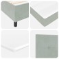 vidaXL Letto Box Spring Grigio Chiaro 160 x 200 cm, in Velluto