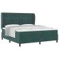 vidaXL Letto con Molle e Materasso Verde Scuro 180 x 200 cm in Velluto vidaXL Letto con Molle e Materasso Verde Scuro 180 x 200 cm in Velluto