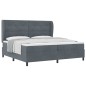 vidaXL Letto con Molle e Materasso Grigio Scuro 200x200 cm in Velluto vidaXL Letto con Molle e Materasso Grigio Scuro 200x200 cm in Velluto