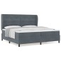 vidaXL Letto con Molle e Materasso Grigio Scuro 200x200 cm in Velluto vidaXL Letto con Molle e Materasso Grigio Scuro 200x200 cm in Velluto