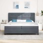 vidaXL Letto con Molle e Materasso Grigio Scuro 200x200 cm in Velluto vidaXL Letto con Molle e Materasso Grigio Scuro 200x200 cm in Velluto