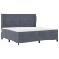 vidaXL Letto con Molle e Materasso Grigio Scuro 200x200 cm in Velluto vidaXL Letto con Molle e Materasso Grigio Scuro 200x200 cm in Velluto