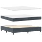 vidaXL Letto con Molle e Materasso Grigio Scuro 200x200 cm in Velluto vidaXL Letto con Molle e Materasso Grigio Scuro 200x200 cm in Velluto