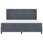 vidaXL Letto con Molle e Materasso Grigio Scuro 200x200 cm in Velluto vidaXL Letto con Molle e Materasso Grigio Scuro 200x200 cm in Velluto