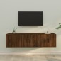 Set Mobili Porta TV 3 pz Rovere Marrone in Legno Multistrato Set Mobili Porta TV 3 pz Rovere Marrone in Legno Multistrato