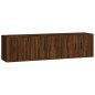 Set Mobili Porta TV 3 pz Rovere Marrone in Legno Multistrato Set Mobili Porta TV 3 pz Rovere Marrone in Legno Multistrato
