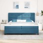 vidaXL Letto con Molle e Materasso Blu Scuro 200x200 cm in Velluto. vidaXL Letto con Molle e Materasso Blu Scuro 200x200 cm in Velluto.