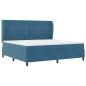 vidaXL Letto con Molle e Materasso Blu Scuro 200x200 cm in Velluto. vidaXL Letto con Molle e Materasso Blu Scuro 200x200 cm in Velluto.