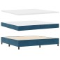 vidaXL Letto con Molle e Materasso Blu Scuro 200x200 cm in Velluto. vidaXL Letto con Molle e Materasso Blu Scuro 200x200 cm in Velluto.