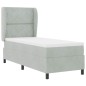 vidaXL Letto con Molle e Materasso Grigio Chiaro 80x200 cm in Velluto vidaXL Letto con Molle e Materasso Grigio Chiaro 80x200 cm in Velluto