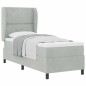 vidaXL Letto con Molle e Materasso Grigio Chiaro 80x200 cm in Velluto vidaXL Letto con Molle e Materasso Grigio Chiaro 80x200 cm in Velluto
