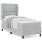 vidaXL Letto con Molle e Materasso Grigio Chiaro 80x200 cm in Velluto vidaXL Letto con Molle e Materasso Grigio Chiaro 80x200 cm in Velluto
