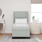 vidaXL Letto con Molle e Materasso Grigio Chiaro 80x200 cm in Velluto vidaXL Letto con Molle e Materasso Grigio Chiaro 80x200 cm in Velluto