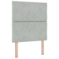 vidaXL Letto con Molle e Materasso Grigio Chiaro 80x200 cm in Velluto vidaXL Letto con Molle e Materasso Grigio Chiaro 80x200 cm in Velluto