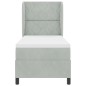vidaXL Letto con Molle e Materasso Grigio Chiaro 80x200 cm in Velluto vidaXL Letto con Molle e Materasso Grigio Chiaro 80x200 cm in Velluto